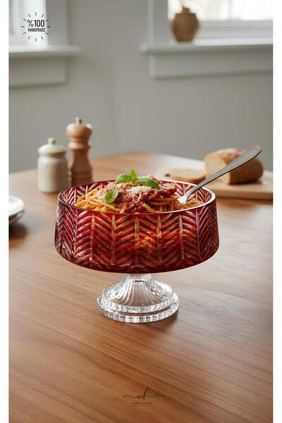 AKDEN STORE Crystal Cutting Decor 24 cm Bowl