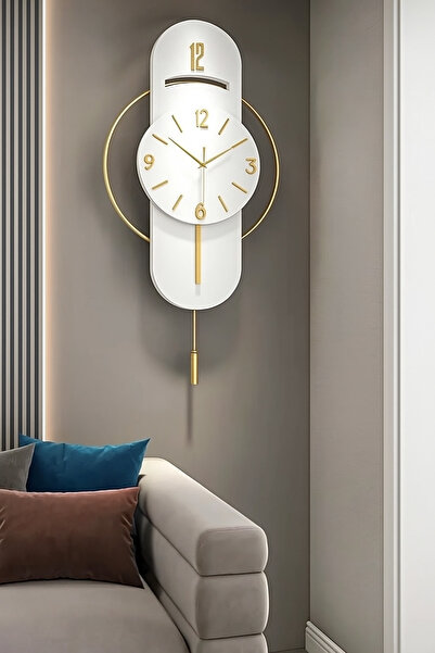 MetaQuartz Aksesuar Beyaz Milano E X C L U S I V E - Quartz Mekanizmalı (40X80CM) Duvar Saati