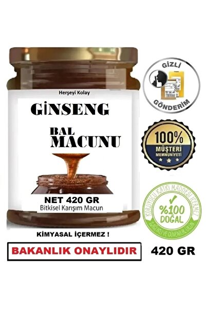 Herşeyi Kolay Ginsengli Macun Bitkisel Atom Kuvvetli Macun Macunu 420gr