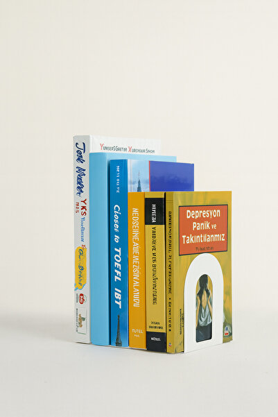 VENON 2 Adet BEYAZ Metal Kitap Desteği Kitap Tutucu Ev Ve Ofis Dekoratif Aksesuar Kitap Ayraç