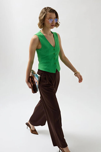 BY ELİZE Button Detail Waistcoat