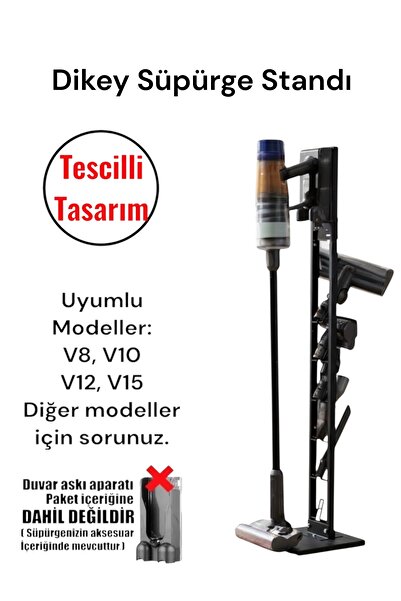 ARTEMETAL TASARIM Dikey Süpürgelere Uyumlu Metal Süpürge Standı