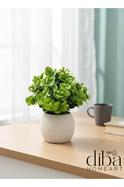 Diba HomeArt نباتات أوكالبتوس اصطناعية في أصيص صغير للزينة