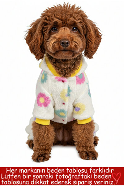 Barneystore Kedi Köpek Peluş Kapüşonlu Tulum (Çıt çıtlı, 1-14 kg)