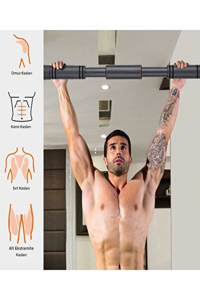 POBO Yeni Nesil 92-120CM Koridor Kapı Barfiksi Barfix Aleti Çubuğu Çekme Barı Demiri Bar