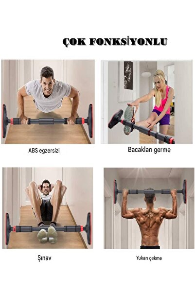 POBO Yeni Nesil 92-120CM Koridor Kapı Barfiksi Barfix Aleti Çubuğu Çekme Barı Demiri Bar