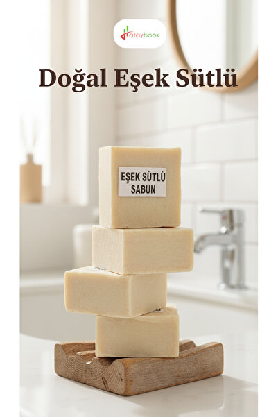 Hataybook صابون حليب الحمار الطبيعي 6 قطع 1 كجم صناعة يدوية