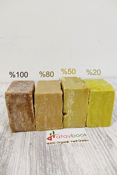 Hataybook Hatay %100 Saf Defne Sabunu 1 Kg Ham Defne Yağı Sabunu 6 Adet