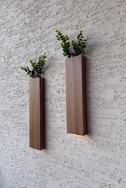 2-Piece Wooden MDF Wall Ornament, Illuminated Wall Accessory,Balcony Lighting,Balcony Accessory