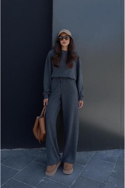 Havoş Anthracite Thessaloniki Knitted Set