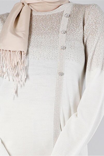 Alvina Taşlı Simli Triko Tunik 43248