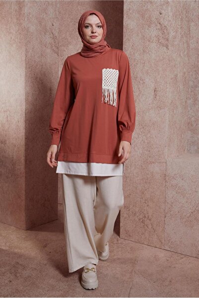 Alvina Tracksuit Tunic - Tassel Detailed, Model 44559