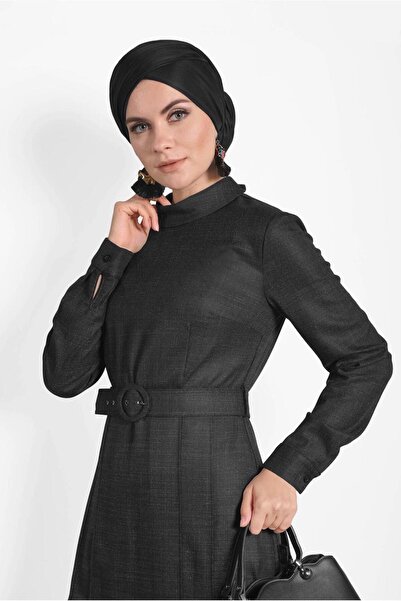 Alvina Turtleneck Belted Dress - 40289