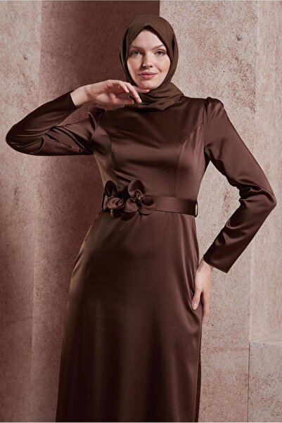 Alvina KEMERLİ SATEN ELBİSE 44564