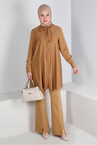 Alvina Λεπτομερής χιτώνας με δέσιμο στο γιακά 43419