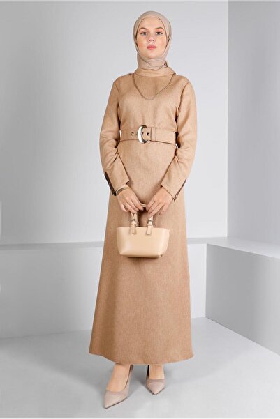 Alvina BELTED BUTTON DETAILED DRESS 43383