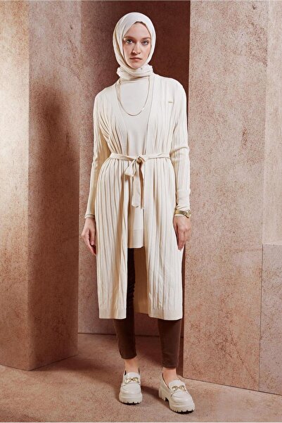 Alvina Sash Detailed Knitwear Cardigan 45002