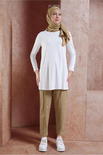 Alvina BİSİKLET YAKA TESETTÜR TUNİK 44788