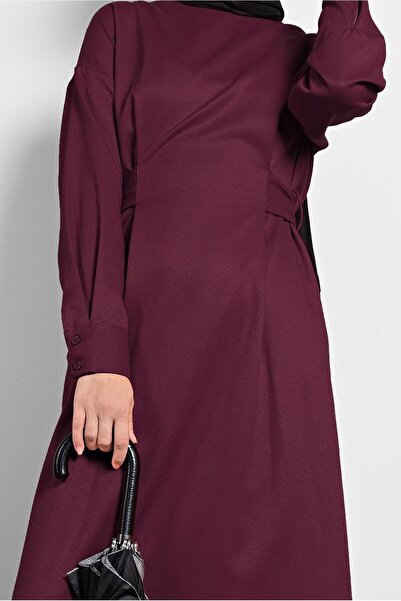 Alvina ARKADAN KUŞAKLI FERMUARLI ELBİSE 40195