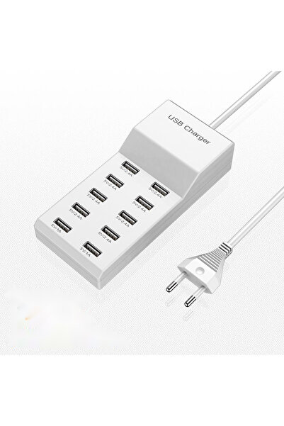 ILEPO محول USB بقدرة 50 وات - محطة شاحن USB بـ 10 منافذ لأجهزة iPhone وSamsun...