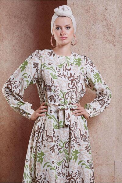 Alvina Сукня з візерунковим поясом - 44791