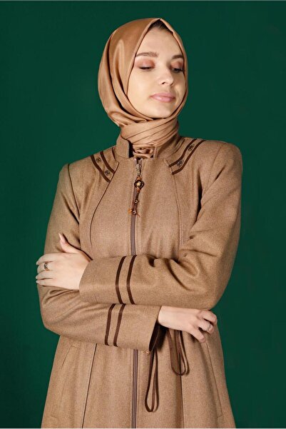 Alvina معطف بسحاب وحزام 10496