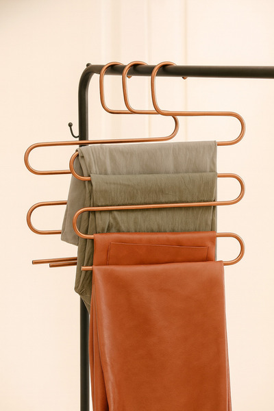 VENON 1 قطعة شماعة ملابس معدنية نحاسية بـ 5 طبقات، شماعة شالات، شماعة بناطيل،...