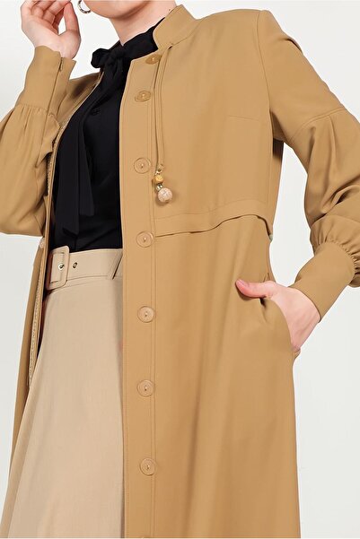 Alvina 10195 Model Buttoned Judge Collar