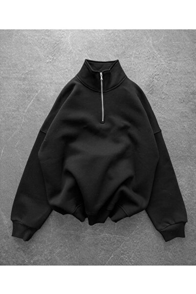 dwnwear Φούτερ με 3 κλωστές με μισό φερμουάρ