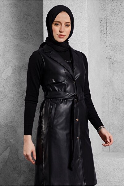 Alvina Belted Sunny Leather Vest 45241