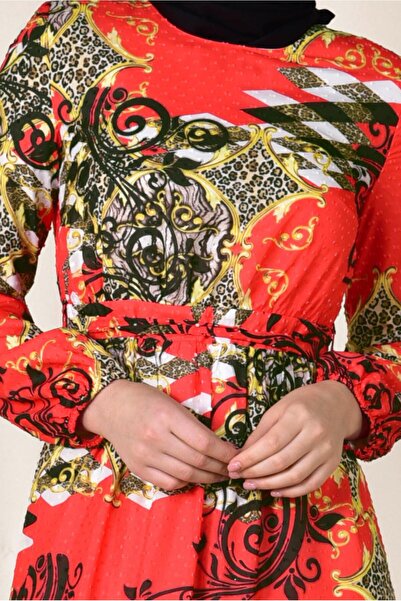 Alvina Skirt Tie Patterned Dress 4967