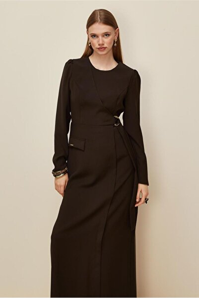 Alvina BİSİKLET YAKA ELBİSE 46016