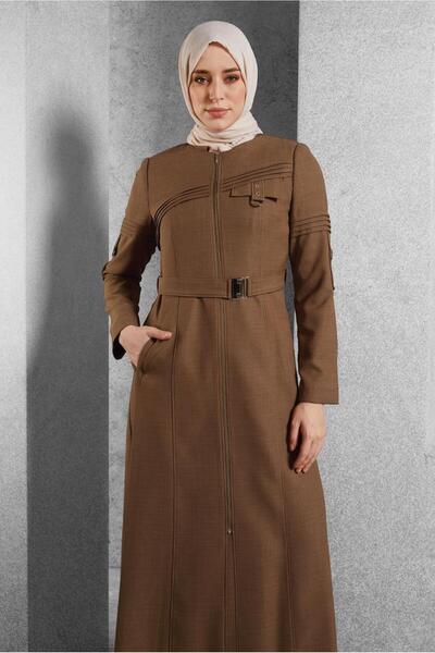 Alvina Overcoat with Judge Collar and Belt 10474