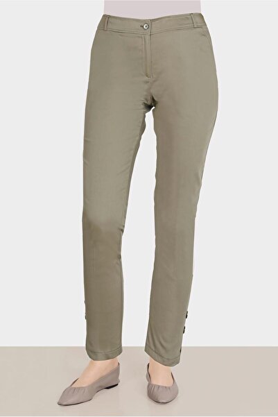 TRENDTESETTÜR High Waist Women's Trousers - A. Khaki T 70387