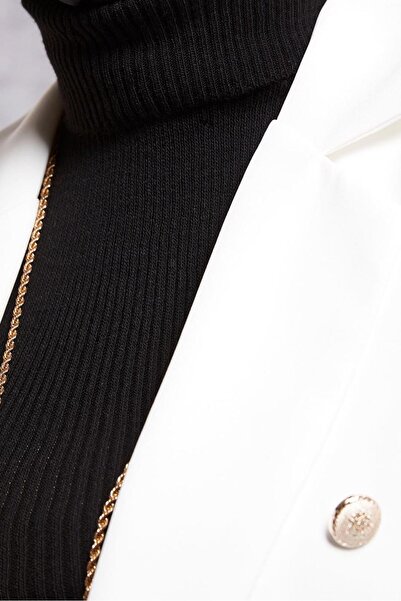 TRENDTESETTÜR Women's Black Zero Sleeve Knitwear Body t 3609