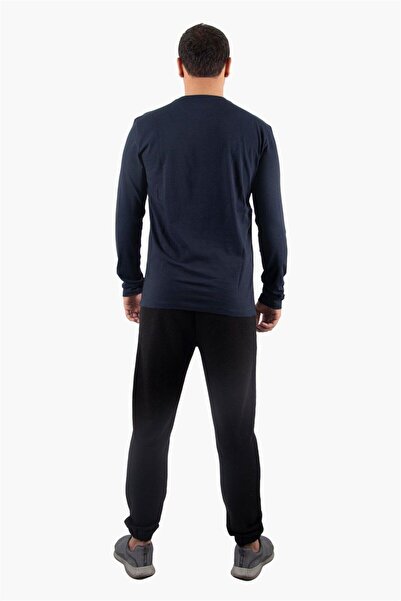 Rich Велосипедна комір синій Body 100% бавовна довгий рукав футболка