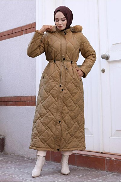TRENDTESETTÜR Women's Brown (Camel) Inflatable Coat t 82007
