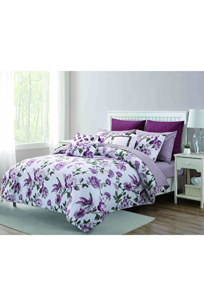 Bee Home HG Peony Pink | 12-Piece Double Cotton Duvet Cover Set