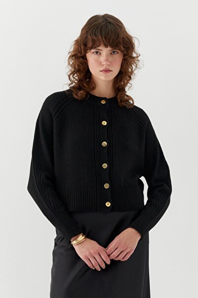 MARKALİSTE Stitch Detailed Knitwear Cardigan Black
