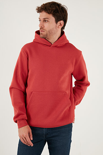 Buratti Regular Fit Kapüşonlu Kanguru Cepli İçi Tüylü Yumuşak Şardonlu Sweat Erkek SWEAT 5905281