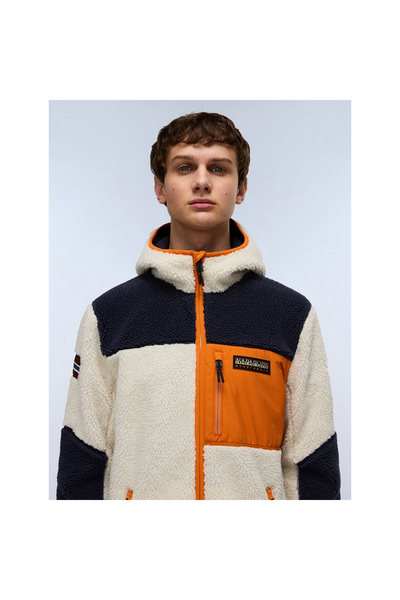 Napapijri Yupik 3 Tam Fermuarlı Kapüşonlu Erkek Polar Üst