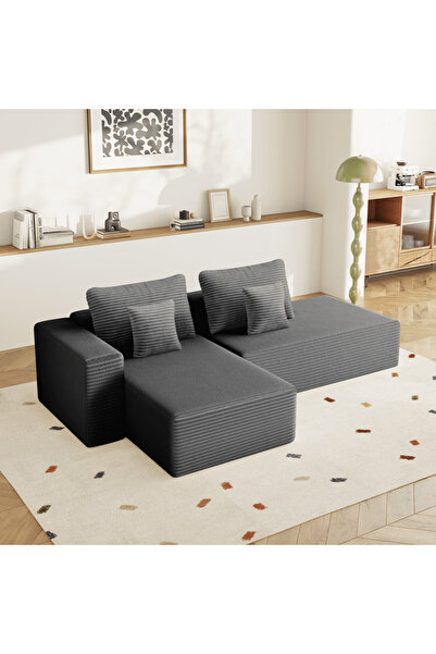 NZONE STORE شارك المنتج عبر: كنبة استرخاء مريحة بلمسة ديكور راقية حرف L لليمين