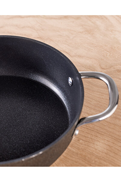 Madame Coco Noir Titanyum Kısa Tencere - Siyah - 24 cm