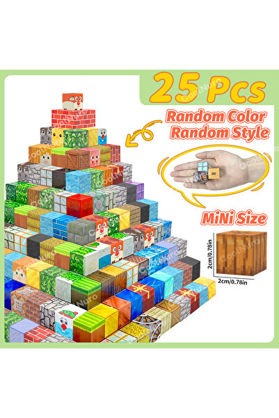 Choice مجموعة مكعبات مغناطيسية عشوائية للأطفال مكونة من 25 قطعة - لعبة بناء مغناطيسية، مجموعة بناء عالمي السحري مع مغناطيس STEM