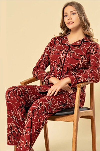 Over Sleep by Poleren Over Sleep 69015 Kadın Kışlık Pijama Takım