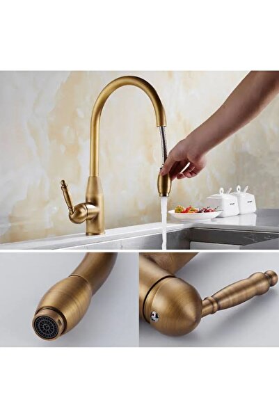 OEM New Design Kitchen Sink Faucet with Fountain - 7 Years Warranty, Antique Color Imported