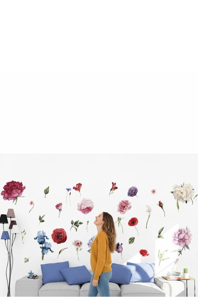 KT Decor Watercolor Flowers Mega Set Giant Wall Sticker