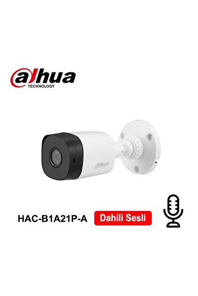 DAHUA HAC-B1A21P-A 2MP HDCVI 3.6mm Sesli Bullet Kamera(20Mt)