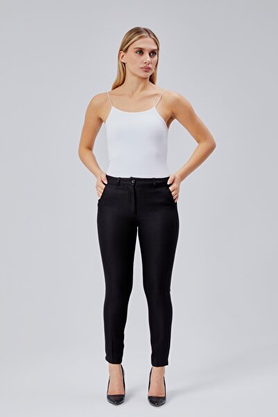 HANIMCA GİYİM Yün Efkt Winter Trousers with Side Pockets