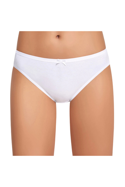 İlke 42 Beden Kadın Beyaz Fiyonk Bikini Külot